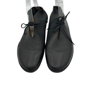 Trippen Black Summer Leather Handmade Shoes Size 40 US 9